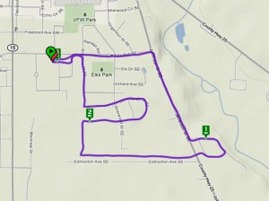 Ridgewater 5K Route