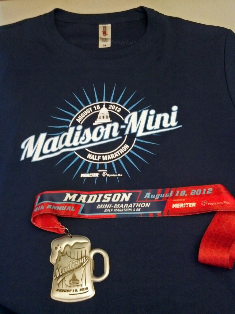 Madison Mini Marathon medal and shirt